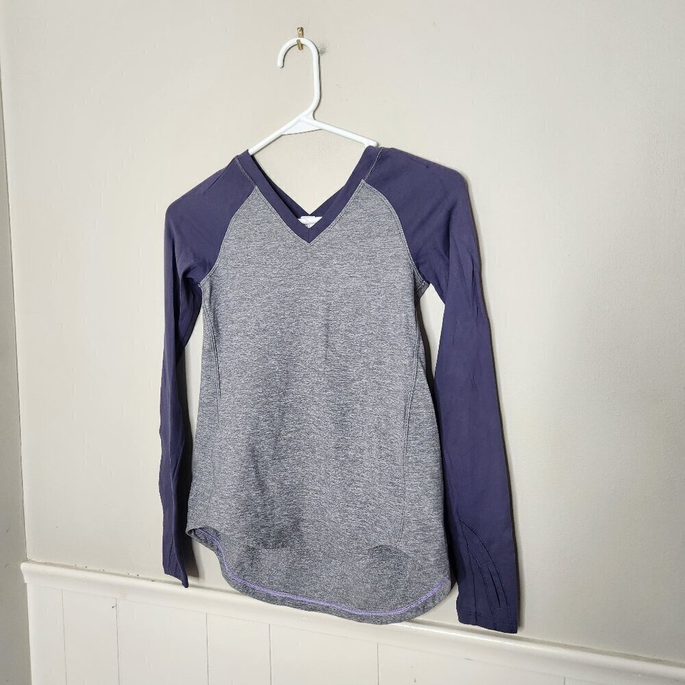 IVIVVA Grey Purple Long Sleeve Athletic Top